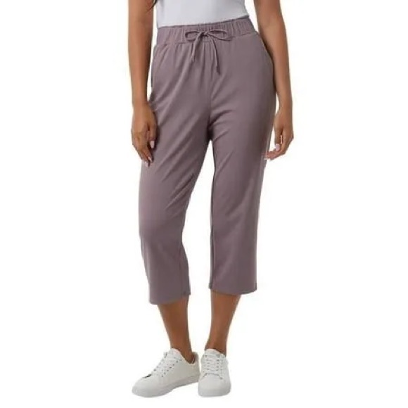 32 Degrees Pants - 32 Degrees Purple Nylon Lux Capri Crop Pants Lavender Size S NEW